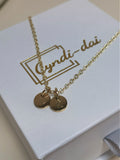 Initial Coin Necklace-Cyndi-dai-Coin Necklace-Initial  Necklace