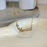 Timeless Treasures: 14K Custom Name Necklaces with Birthstone Enchantments