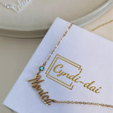 Timeless Treasures: 14K Custom Name Necklaces with Birthstone Enchantments