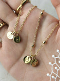 Find Your Signature Piece: custom handmade coin disc initial necklace