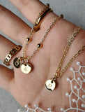 Find Your Signature Piece: custom handmade coin disc initial necklace