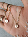 Find Your Signature Piece: custom handmade coin disc initial necklace