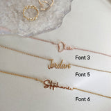 Timeless Treasures: 14K Custom Name Necklaces with Birthstone Enchantments