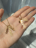 Personalized Vertical Name Necklace for Women – Minimalist Custom Jewelry Gift